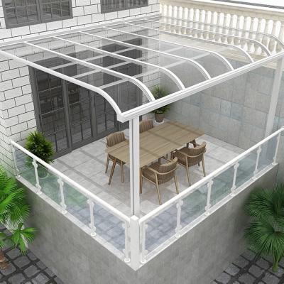 China Windproof Tents Grade Flame Retardant Awning Balcony Patio Cover Polycarbonate Aluminum Tent for sale