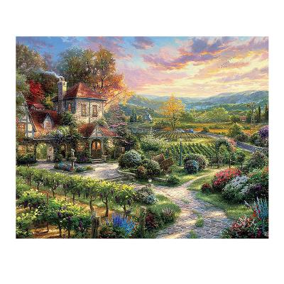 China Modern Painting Boy WB2291 Customized Full Resin 5D Diamond Painting Landscape DIY Diamond Painting Round Hotel Decoration With Frame for sale