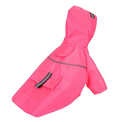 China New Viable Fashion Dog Rain Coat Puppy Raincoat Jacket With Reflective Stripe for sale