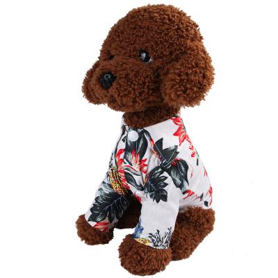 China Viable Factory OEM Dog Shirt Summer Hawaii Fresh Breathable Style Pet Floral Printed Clothes Viable Factory Direct for sale