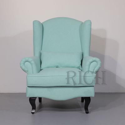 China Modern Relaxing Lounge Chair American Fabric Swivel Style Wingback Accent Chairs For Living Room Small High Wingback Sofa Chair for sale