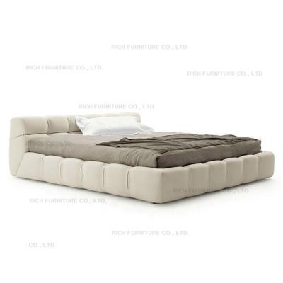 China Luxury Hotel Master Bedroom Furniture King Velvet Modular Bed Designer Modern Superb Upholstered King Size Velvet Bed for sale