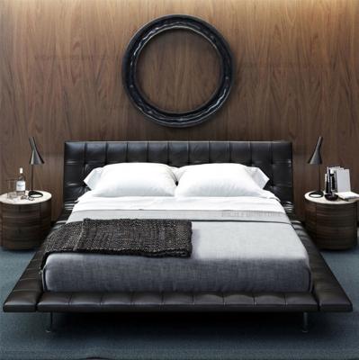 China Cama Modular Oversized Luxury Beds Modern Bedroom Furniture Home Platform Decked Leather Beds Modern Luxury Queen King Size Bed for sale