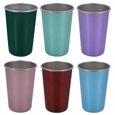 China Sustainable High Quality Eco-friendly 304 Stainless Steel Metal Tumbler With Straw Drinking Cooler Mug Beer Mug for sale