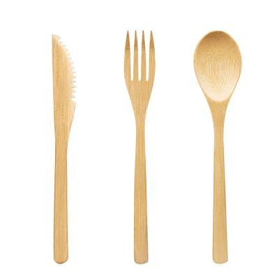 China Disposable Wholesale Biodegradable Natural Bamboo Travel Cutlery Set for sale