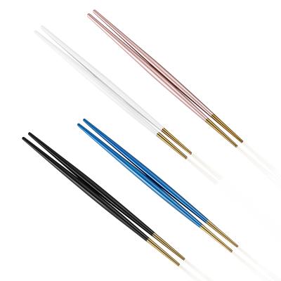 China Sustainable Japanese Sushi Chopsticks 304 Stainless Steel Chopsticks Sharpness Cooking Chopsticks for sale