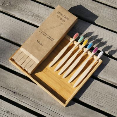 China Wholesale Hotel Battery Operated Colorful 100% Biodegradable Travel Organic Bamboo Toothbrush for sale