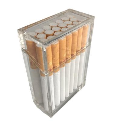 China Flip Lip in Storage Box Custom Clear Plexiglass Cigarette Holder Storage Box Acrylic Cigarette Box for sale