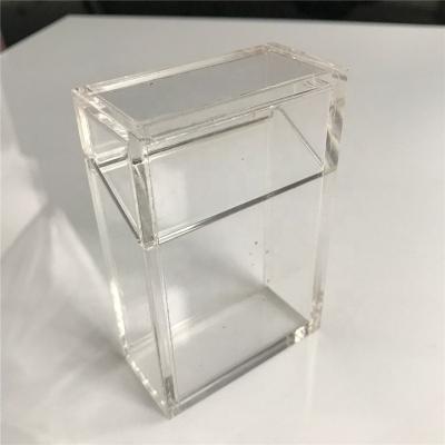 China Flip lid in vaping clear acrylic box cigar case store cigarette storage custom box cigarette holder for sale