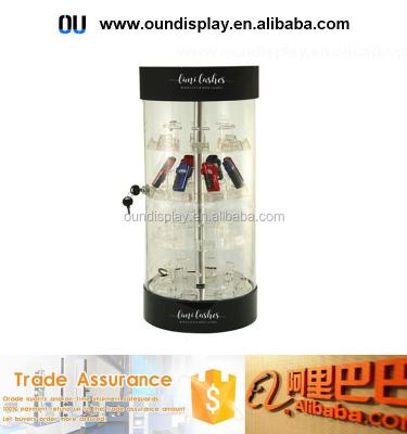 China Electric Rotating With Locking Door CCTV Camera Display Showcase Lighter Acrylic Locking Electric Rotating Display Stand for sale