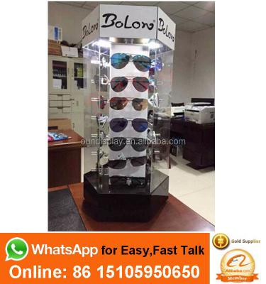 China Has 28 Hooks For Glasses Branded Monocle Frames For Display Acrylic Lockable Optical Frames Display for sale