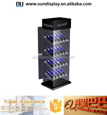 China Acrylic Lockable Pen Fountain Pen Marker Pen Display Stand Locking Pencil Display for sale