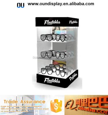 China A lighter acrylic countertop frame and monocle sunglasses display stand zippo lockable display stand for sale