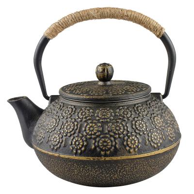 China Factory Sustainable Cast Iron China Red Tea Kettle Tetsubin / Portable Camping Water Teapot Kettle for sale