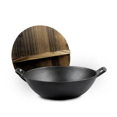 China New Arrival round shape wok set 2022 sustainable stick cookware non cooking pot with high quality for sale