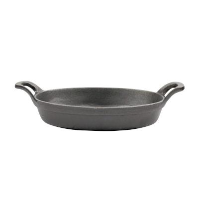 China Factory direct supply viable preseasoned round and oval cast iron pans with high quality for sale