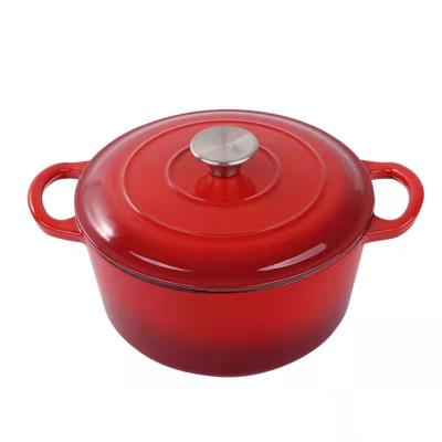 China Wholesale Custom Logo Cast Iron Enamel Healthy Baking Pot Non Stick Cookware Casserole Soup Steamer Kitchenware for sale