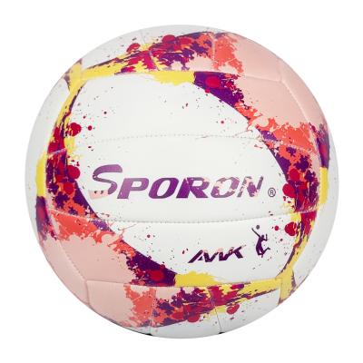 China PVC Size Inflatable Volley Ball Weight Adults Leather Material Volleyball Balls 5 for sale