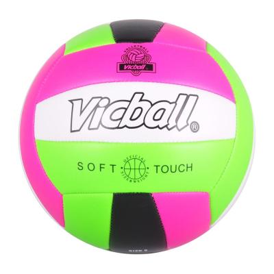 China Soft Outdoor Soft Foam PVC Volleyball Equipment Machine Stitched Size 5 Beach Volleyballs Inflated Balls PU Volleyball Ball Wholesale for sale