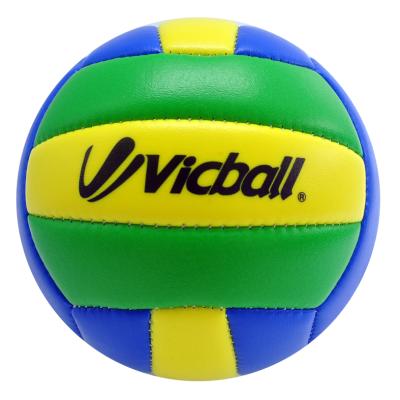 China 2020 Amazon Soft Outdoor Hot Selling Machine Stitched PVC Volleyball Foam Size 5 4 3 2 1 Beach Ball for sale