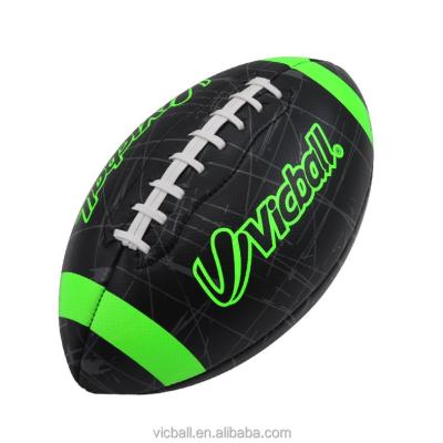 China Soft Touch Size 9 Grain Surface Machine Stitched PVC Inflatable American Football for sale