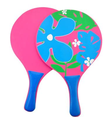 China Beach Ball Racket Set Wooden Paddle Wooden Rackets Custom Made Beach Ball Bat Beach Tennis Racket Set for sale