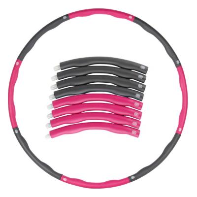 China Foldable Eco-friendly Plastic Stainless Steel Pipe Weighted Fitness Smart Sport Circle Ring for sale