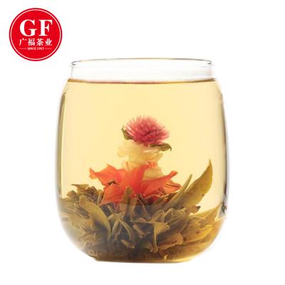 China Opening in Hot Water Chinese Xu Ri Dong Sheng Rising Sun Blooming Tea Green Tea Silver Needle with Globe Amaranth and Lily Flower for sale