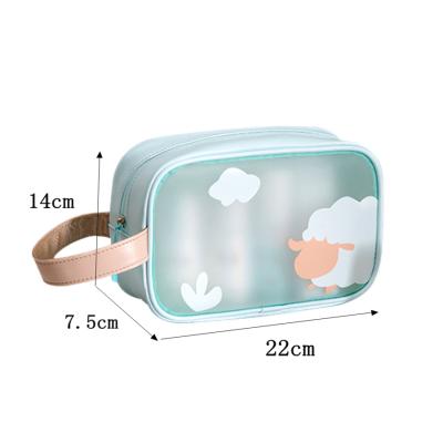 China Fashion Accept Travel Custom Cosmetic Transparent Cosmetic Bag Clear PVC TPU Toiletry Bag Makeup Bag for sale