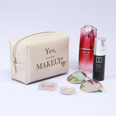 China Wholesale Fashion Custom Fashion Custom PU Leather Cosmetic Bag Zipper Travel Makeup Toiletry Bag Waterproof Cosmetic Bag for sale