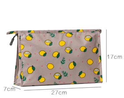 China Wholesale Fashion Custom RPET Cosmetic Bag Girl Make Up Pouch Recycled Travel Zipper Makeup Brush Bag for sale