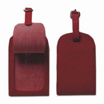 China Hot Selling Custom Leather Travel Tag Leather Tag PVC Luggage Guard Clip for sale