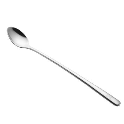 China Viable Wholesale Cheap Food Cafe Hotel Restaurant 304 Stainless Steel Handle Ice Teaspoon Long Coffee Scoop for sale