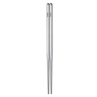 China Chinese Kitchenware 304 Sustainable Tableware China Metal Stainless Steel Simple Silver Chopsticks for sale