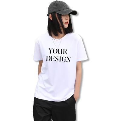 China OEM/ODM White High Quality Cotton High Quality Cotton Logo Sports Custom Embroidered 100% Blank T-shirt American Style for sale