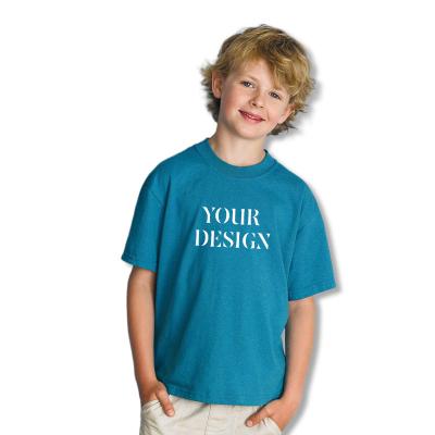 China lovely Anti-wrinkle kids loose soft comfortable custom screen printed logo 100% cotton high quality T-shirt for sale