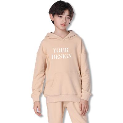 China Anti-wrinkle Handsome Boys Stand Collar Custom Embroidered Logo Kids Slim Fit Hoodie 2022 for sale