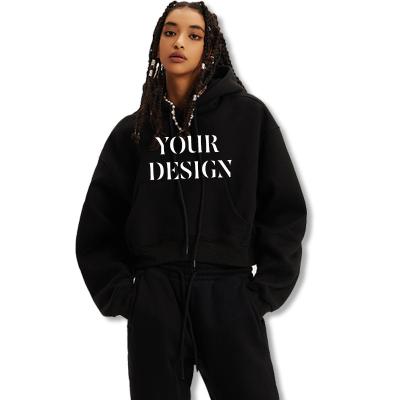 China Anti-wrinkle style embroidery logo women korean style long sleeve ladies long sleeve fleece hoodie thick custom hoodie for sale