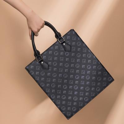 China Fashion Good Style Professional Business Two Colors Swapping Simple Fashion Computer Bag Black Handbags for sale