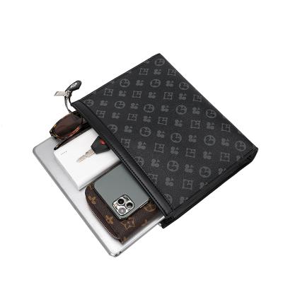 China Fashion Men's Business Clutch Bag Tide Brand Personality Presbyopic Envelope Bag Casual Black Flower Clutch for sale