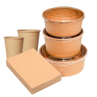 China Shuhe Factory Price Waterproof PE Coated Paper Elephant Kraft Paper Rolls For Making Custom Brown Paper Cups Kraft Paper Muffins for sale