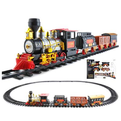 China 2021 Hot Selling Electronic Toy Dummy Carryover Smoking Train With Light And Music for sale