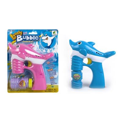 China Game Games Beach Toys Big Solid Shark Water Bubble Gun Fan With Music Blue Light Single Bottle for sale