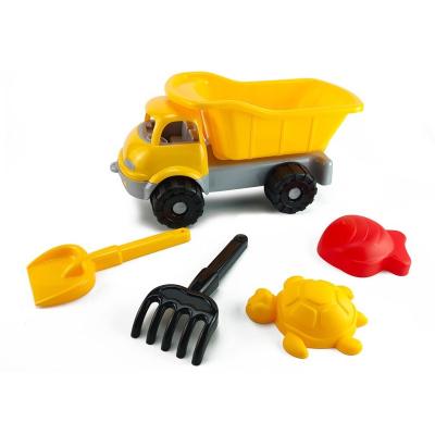 China Wholesale Kids Plastic Sand Beach Summer Toys 5 PCS Beach Vehicle Car Set Toy TBE1598 for sale