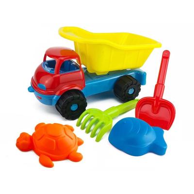 China Wholesale Kids Plastic Sand Beach Summer Toys 5 PCS Beach Vehicle Car Set Toy TBE1592 for sale