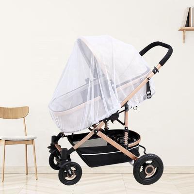 China Cheap Large Space Easy Installation Polyester Rubber Baby Cart Stroller Mosquito Net for sale