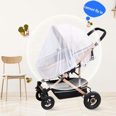 China Foldable Intensive Net Polyester Rubber Baby Cart Stroller Mosquito Net for sale