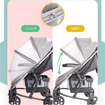 China New Design Baby Stroller Mosquito Net Large Space Two-way Zipper Anti Mosquito Intensive Net for sale