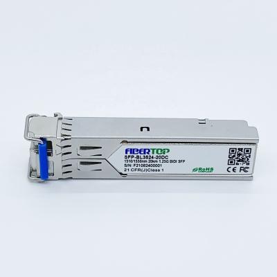 China Router/Server Interface/1G Fiber Channel 1.25Gbps 1310nm-TX/1550nm-RX 20km BiDi SFP Transceiver Module for Gigabit Ethernet and 1G Fiber Channel for sale