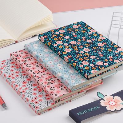 China Wholesale Hardcover Customized Creative Cute Notebook Hardcover Notebook Pattern A5 Floral Hand Log Diary Notebooks for sale